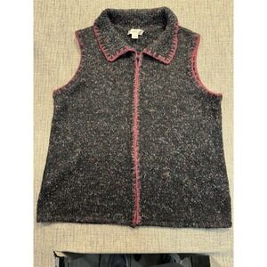 Vintage‎ CJ Banks full zip front confetti sweater vest woman's size 1X